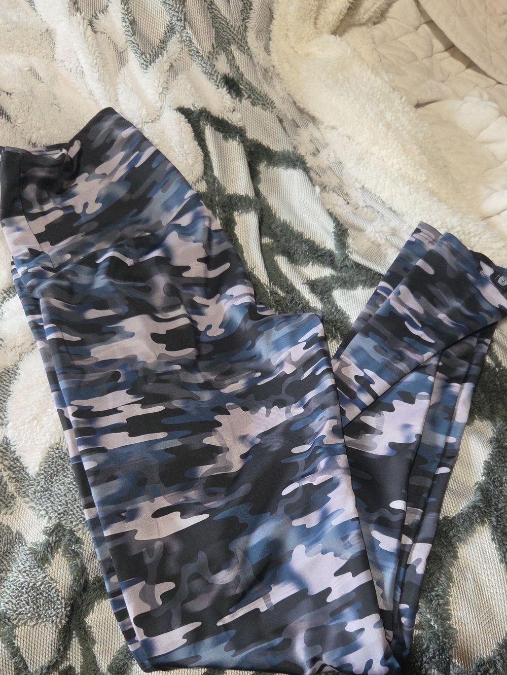 Blue Camo Active Leggings - Brand